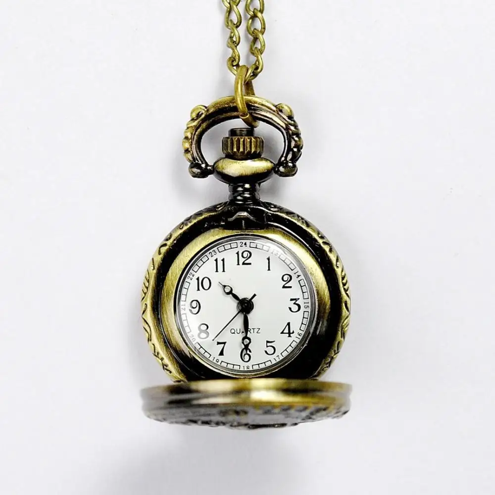 Pocket watch personality with pocket watch cute retro classic trumpet flip pocket watch