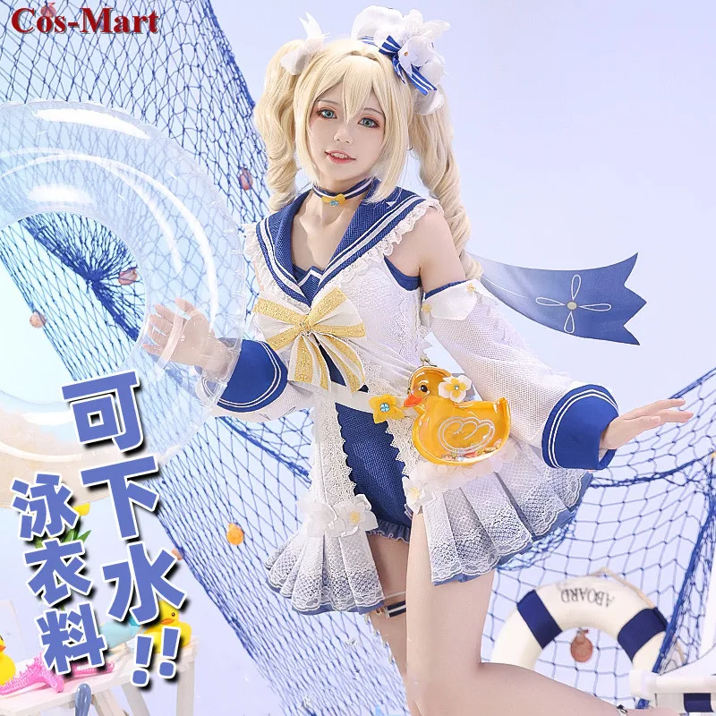 

Cos-Mart Game Genshin Impact Barbara Cosplay Costume Cute Gorgeous Shining Kanadeai Swimsuit Activity Party Role Play Clothing