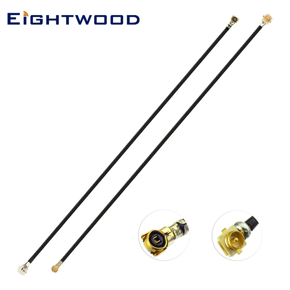 Eightwood WiFi GPS Antenna Module Pigtail Cable UF.L/IPX Plug SMD Connector to IPEX /MHF4 Jack Female 1.13mm Coaxial 10cm 2PCS