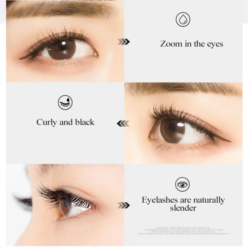 ธรรมชาติมาสคาร่ากันน้ำ Long Lasting Smudge-Proof หนาการจัดส่งเครื่องสำอางค์แต่งหน้า Curling Eyes Maquiagem ใหม่