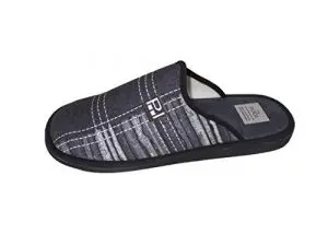 House Slipper/The Pool Slipper Company/man/closed toe/canvas instep/gray Color/Eva sole/very light