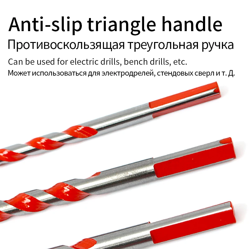Filettato triangolo in acciaio al tungsteno muro di piastrelle di cemento po 'di perforazione Per Uso Domestico marmo Overlord trapano A Mano trapano elettrico