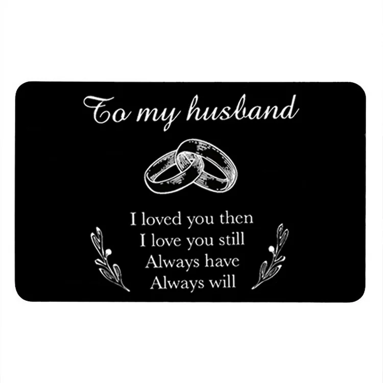 Alloy wallet lining card stainless steel card custom Valentine's Day gift couple postcard