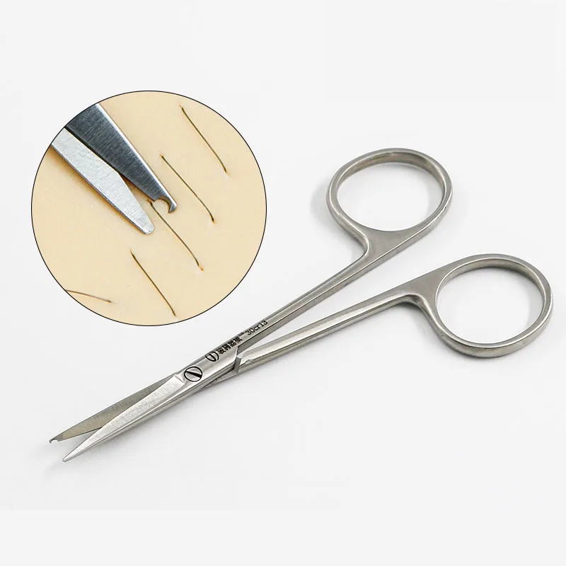 Crescent-shaped suture scissors, bandage scissors, double eyelid open corner scissors, surgical tissue scissors, crescent-shaped