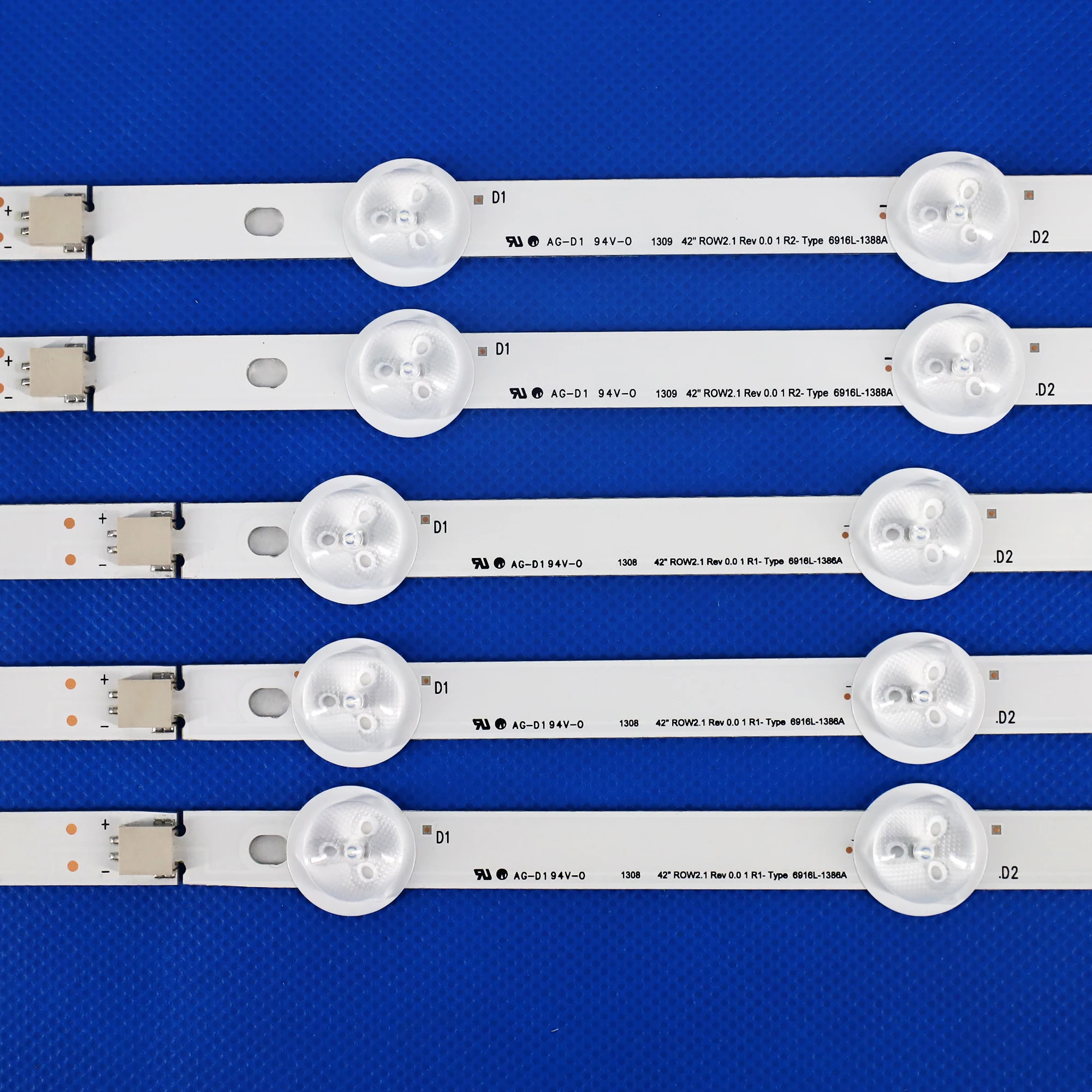 Baru 10 buah/set Strip lampu latar LED kompatibel untuk 42LN5400 Compatible Strip Strip R1 L1 R2 L2