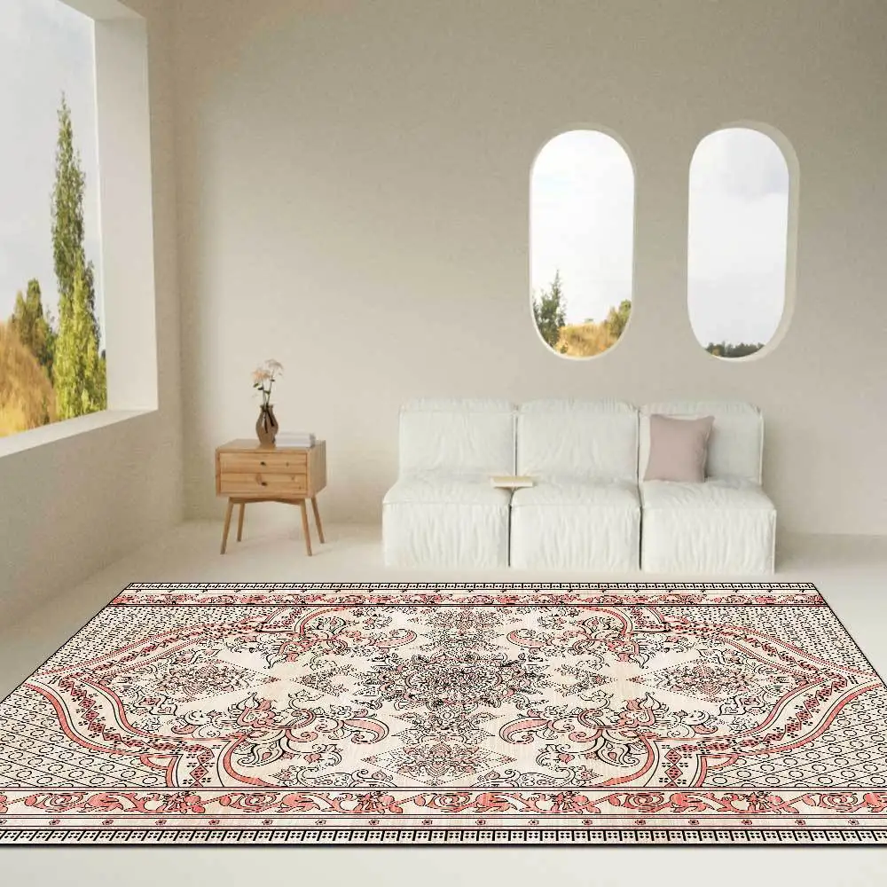 

Nordic Style Bedroom Bedside Area Rugs Bohemian Ethnic Geometric Flower Print Carpet Living Room Bath Hallway Non-Slip Floor Mat