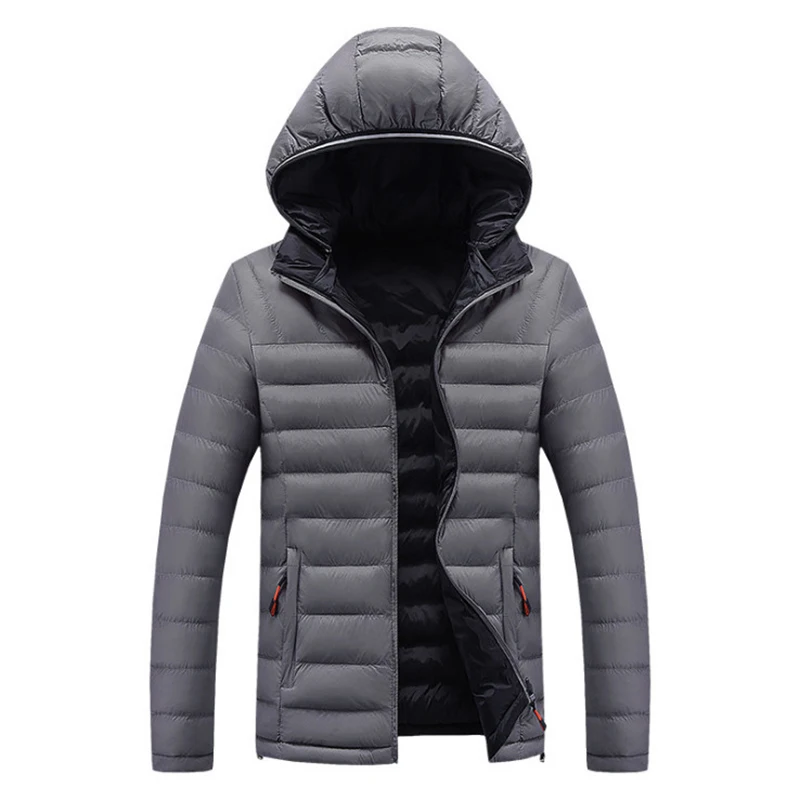 Autumn Winter Men parkas Newest Design Double Sided Wear Cotton Jacket Men Casual Hooded Windproof Short Coat