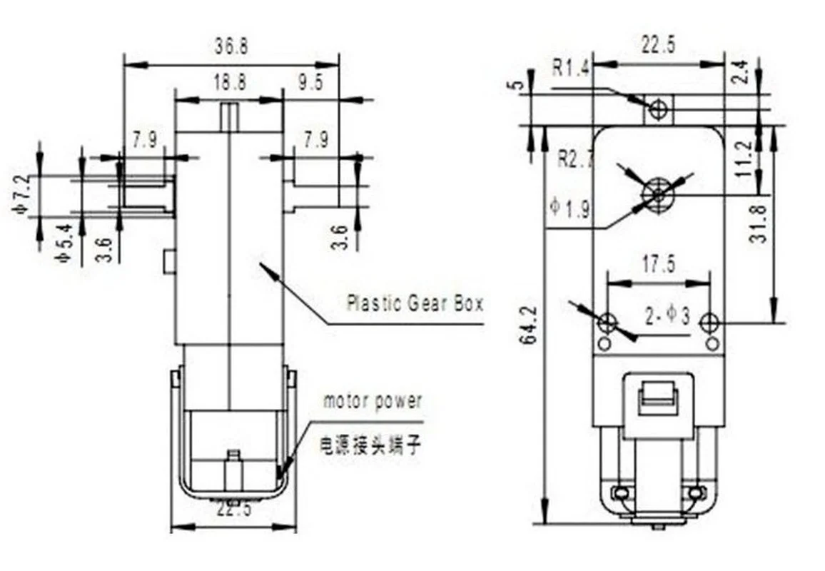 TT Motor 130motor Smart Car Robot Gear Motor für Arduino DC3V-6V DC Getriebe Motor Intelligente Auto Chassis Vier Stick auto Heißer