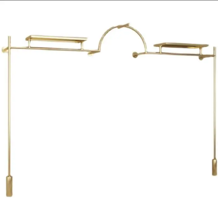 

Stainless Steel & Titanium Wall-Mounted Clothes Hangers for Display Rack Clothing Store Modern Minimalist Design Durable