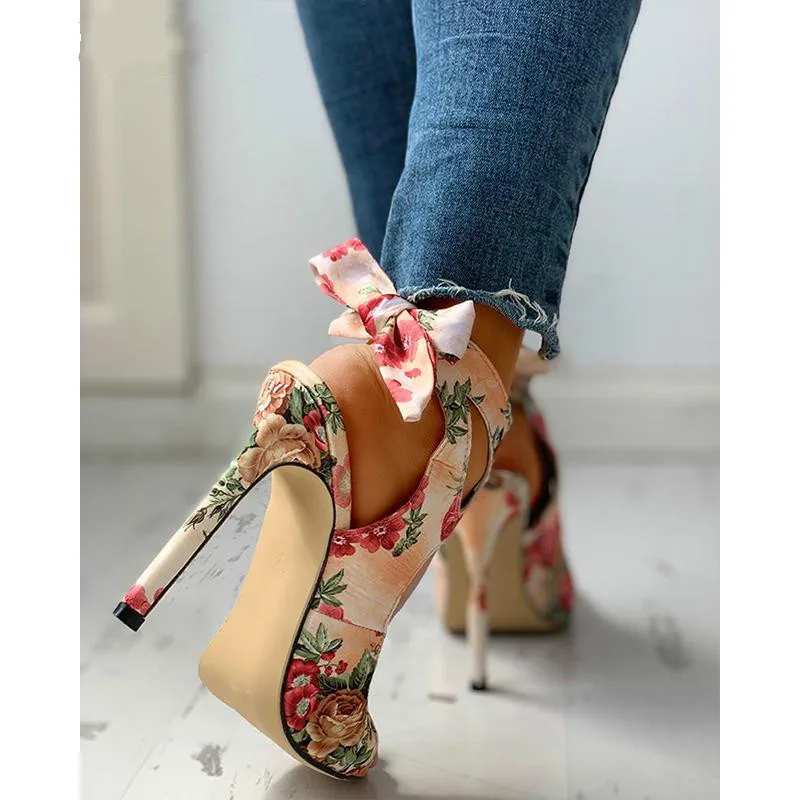 2021 New Women summer Thin High Heels embroidered Peep Toe gladiator pumps office sandals party shoes