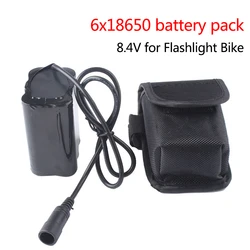 12800mAh 18650 8.4V Battery Pack Waterproof 6x18650 Rechargeable Lithium Battery for T6 Auto Lamp Bicycle Headlights Bike Cells