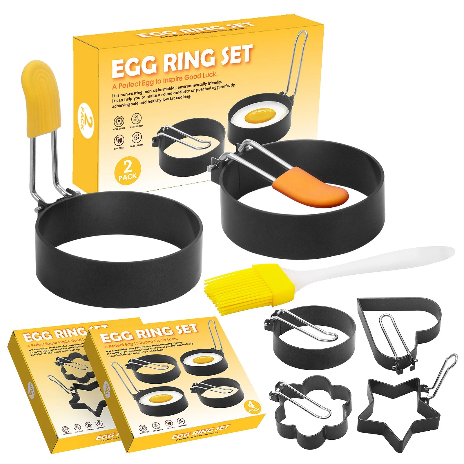 

UFO STYLE Metal Fried Egg Tools Pancake Ring Omelette Fried Egg Round Shaper Eggs Mold Breakfast Pan Oven Kitchen