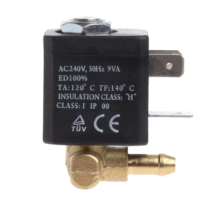 

Normally Closed Cannula N/C AC 220V-240V G1/8" Brass Steam Air Generator Water Solenoid Valve