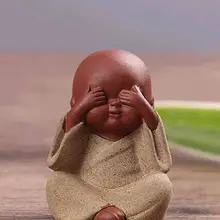 Mini Ceramic Monk Buddha Statue #3