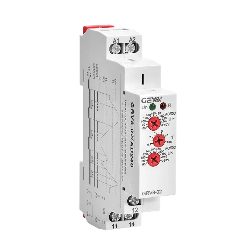 Single Phase Voltage Control Relay Over Voltage and Under Voltage Protection Monitoring Relay 10A 12V 48V 110V 240V