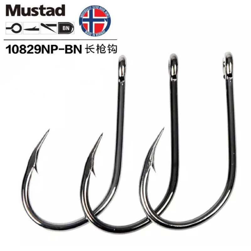 Original Mustad Sea Fishing Hooks 10829 Jig Fishhook Baits Herring Sturgeon Fishing Hooks Ocean Anzuelos Pesca Acesory Anzol