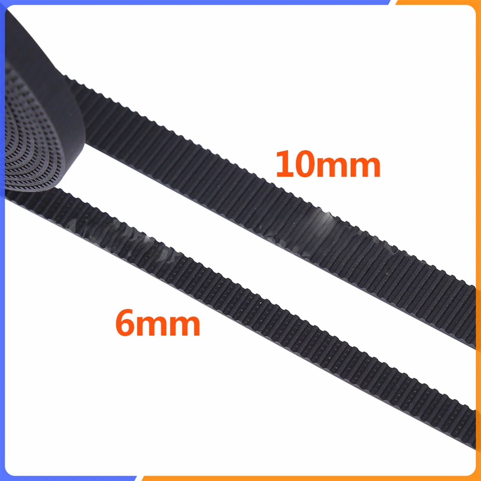 5m/10m//20m/50m/lot, GT2-6mm/10mm, Open Timing Belt, GT2 Belt, Rubber Aramid Fiber Cut To Length For 3D Printer