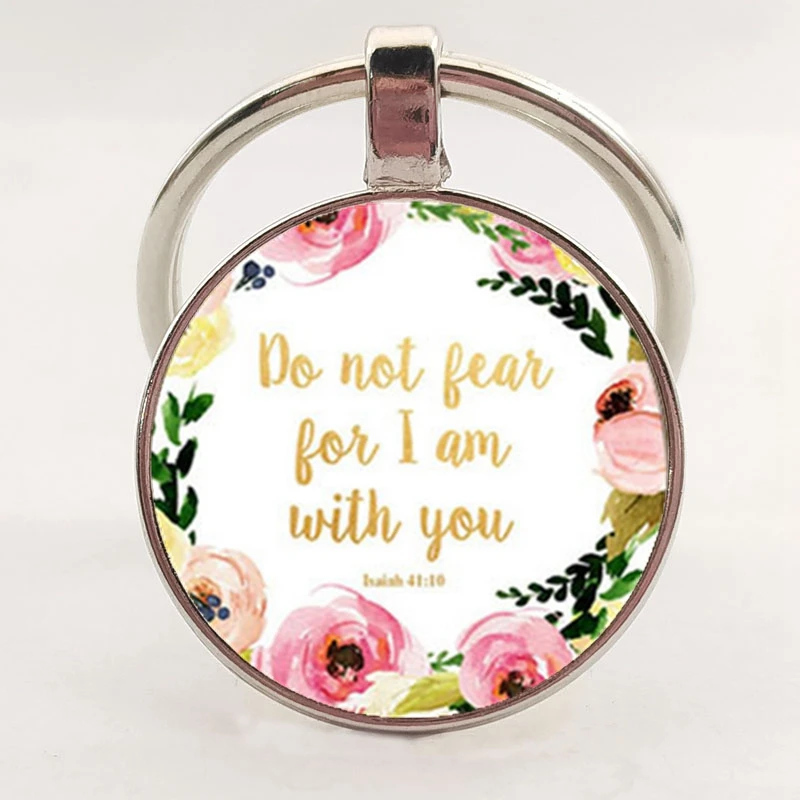 God Is Within Her. She Will Not Fall (psalm 46:5) Bible Quote Faith Keychain Keyring Bible Verse key chain Christian Party Gift