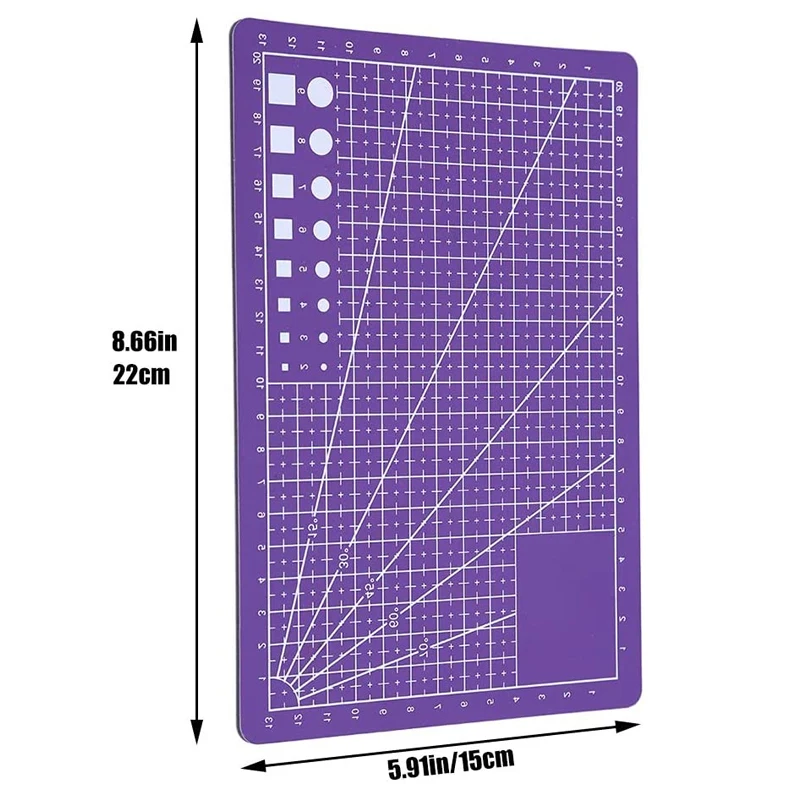 LMDZ A5 Self Healing Cutting Mat Double Sided Cutting Mat Great for Scrapbooking Quilting Fabric Sewing Crafts Projects