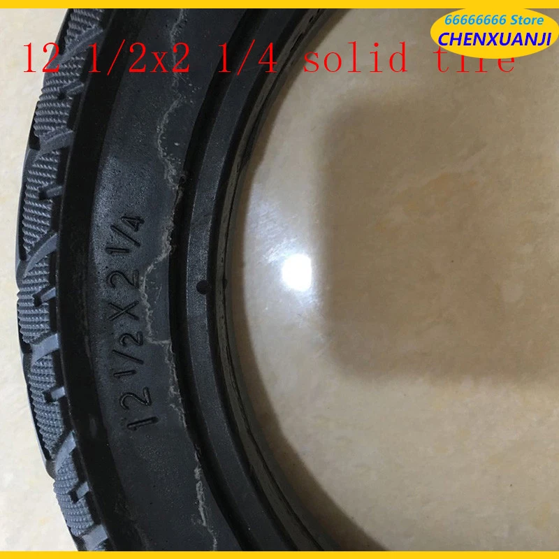 12 1/2X2 1/4 Solid Tire 12 1/2*2 1/4 12 Inch Tyre for Electric Vehicle Electric Scooter E-bike Non- Inflatable Explosion-proof