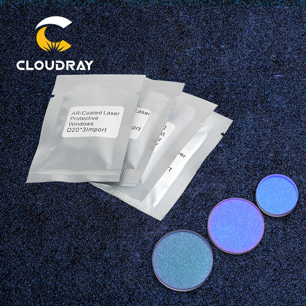 Cloudray-Ventanas protectoras láser de silicio, protectores de sílice fundida de cuarzo para láser de fibra serie d20-d29, fibra 1064nm Precitec