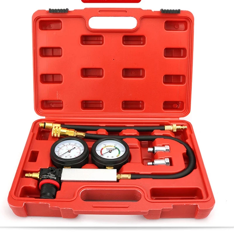 

TU-21 Petrol Engine Cylinder Compression Leak Detector Tester Gauge Tool Kit Cylinder Leak Tester Compression Leakage Detector