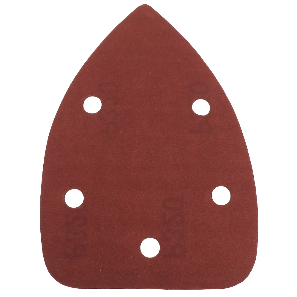 10pcs 140*98 MILLIMETRI Carta Vetrata Triangolo Levigatrice Sabbia Gancio di Carta Anello di Carta Vetrata Disco Utensili Abrasivi Per La Lucidatura Grit 40-1000
