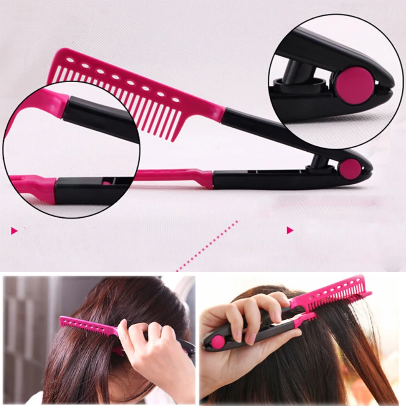 1PCS Folding V Hair Comb Straightener Resist Heat Plastic Magic Styling Tool Accessories Personalized Bulk Hair Combs