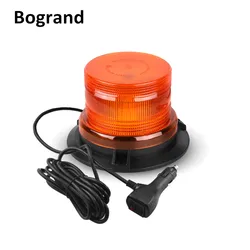 Bogrand E9 LED Rotating Flashing Strobe Light 12-24V Magnetic Signal Beacon R65 Emergency Warning Lamp for Truck Waterproof IP65