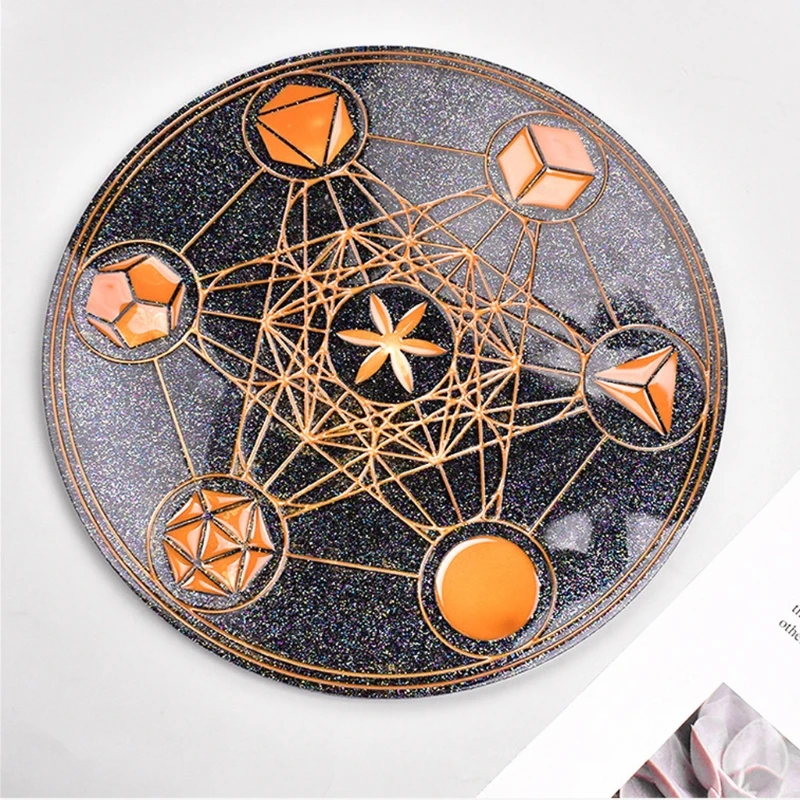 DIY Tarot Astrology Astrolabe Tray Ornaments Silicone Mould Crafts Decoration Making Tool Crystal Epoxy Resin Mold