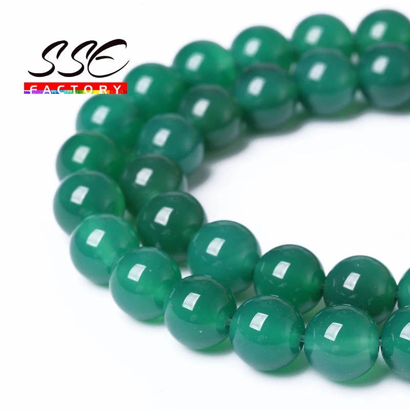 Natural stone Beads Green Agates Round Loose Beads 15\'\' 4/6/8/10/12 mm for Jewelry Making Necklace DIY Bracelets Accessories A21