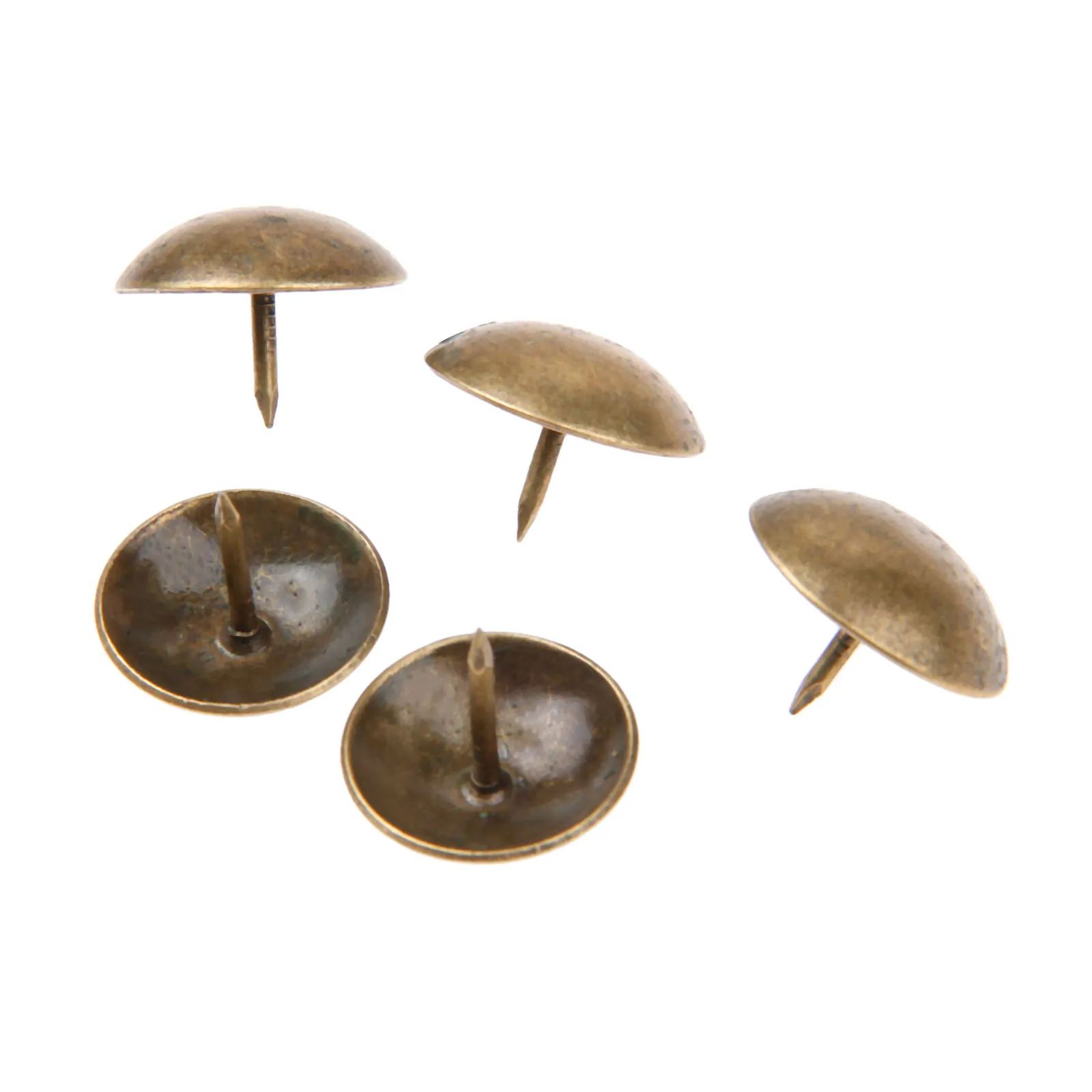 20Pcs Antique Brass Upholstery Nail 18x15mm Jewelry Gift Box Sofa Furniture Decorative Tack Stud Pushpin Doornail Hardware