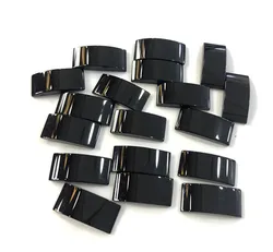 Natural Black Onyx Ring Face Wholesale Agate Bridge 5.5x12mm for jewelry making Gems Cabochon Retangle shape pendant accessories