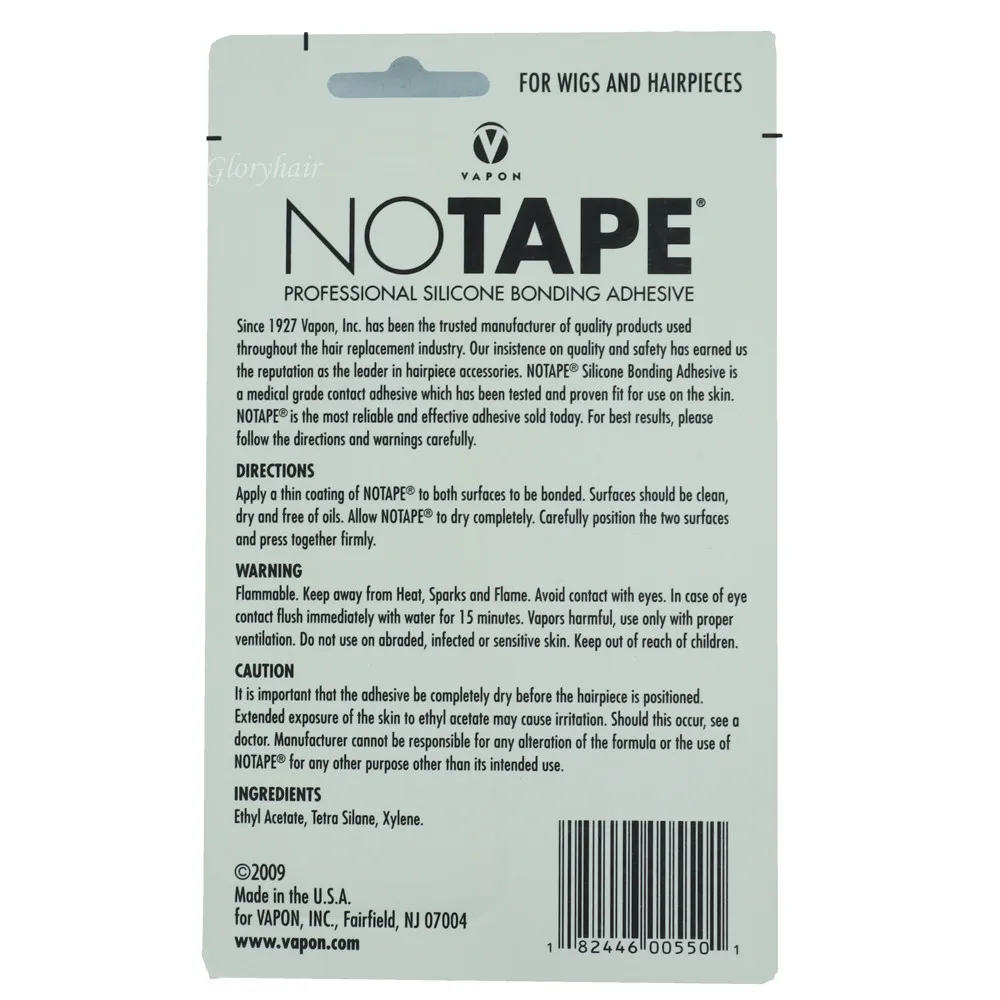 No Tape - Professional A Medically Safe Contact Liquid Hair Adhesive for Lace Wig \ Hair Replacement Toupee 0.5 OZ / 1OZ