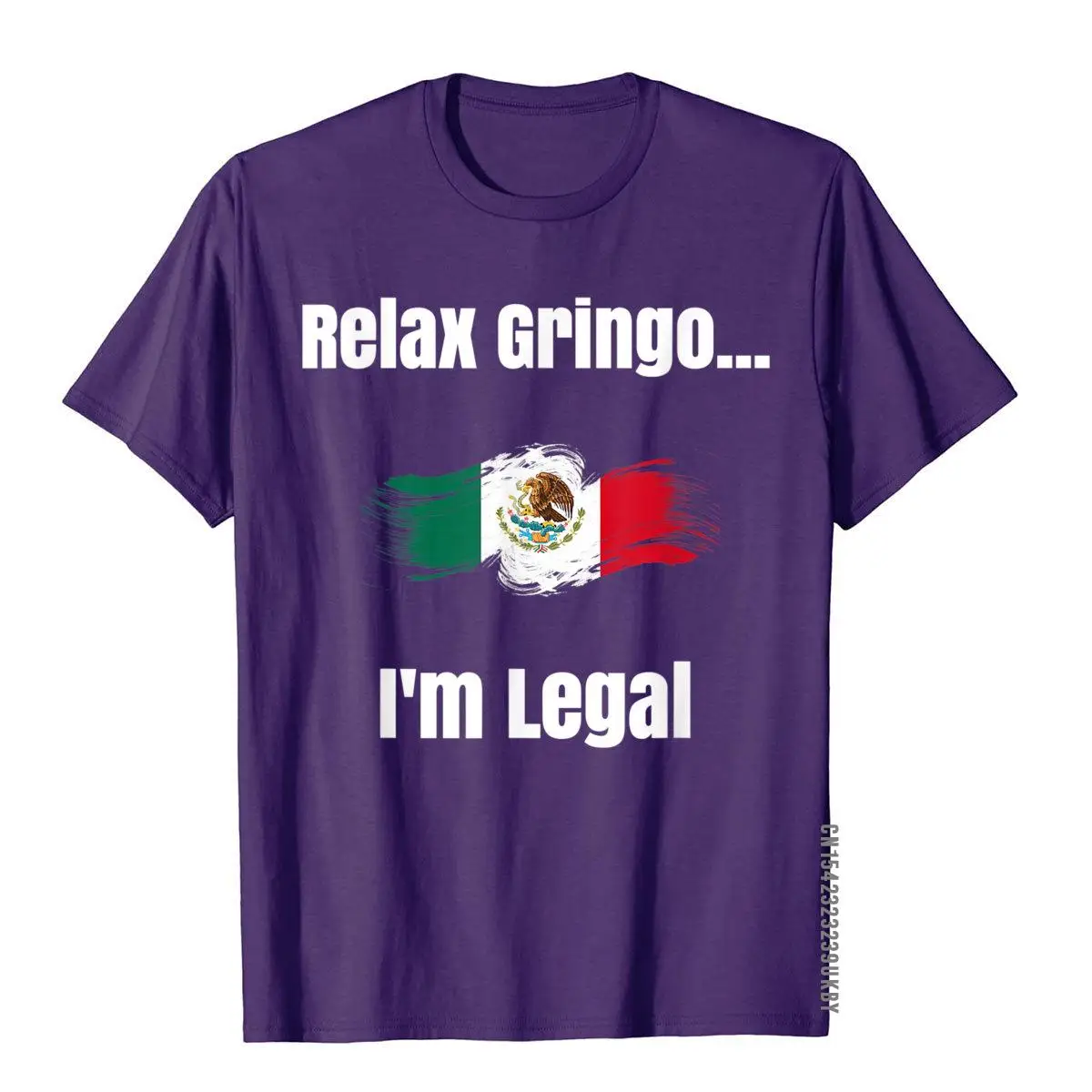 Relax Gringo... I'm Legal Funny Phrases T-Shirt Slim Fit Printing Tops T Shirt Cotton Top T-Shirts For Men Customized