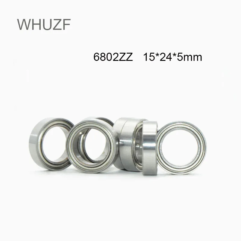 

WHUZF Free Shipping 6802ZZ Bearing 15*24*5 mm 20/50PCS ABEC-1 Metric Slim Thin Section 61802Z 6802 Z ZZ Ball Bearings 6802Z