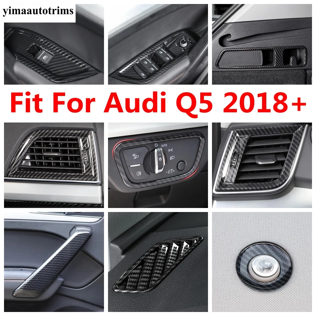 

Car Gear Shift Panel / Window Lift / Dashboard Air AC Vents / Door Armrest Strip Cover Trim Accessories For Audi Q5 2018 - 2023