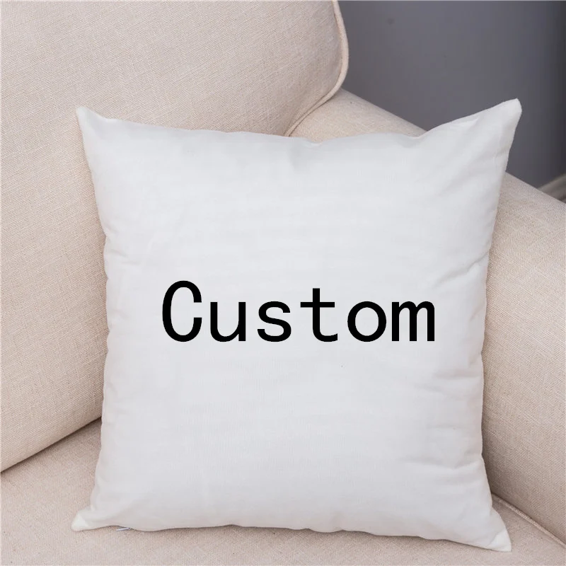 Picture Here Print Pet Personal Life Photos Customize Gift Home Cushion Cover Pillowcase Short Plush Pillow cover 45*45cm