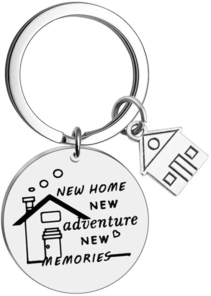 Keychain for New Home,New House Keychain, First Home Gift Housewarming Gift Best Neighbor Gifts Realtor Closing Gifts Diy Custom