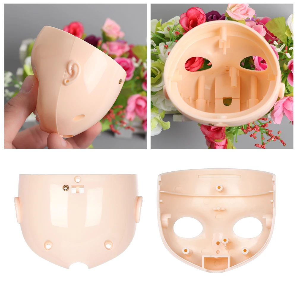 1PC 1/6 Blyth Doll Factory 30cm Plastic Blyth DIY Doll Faceplate with Backplate No Makeup Face and Screw Doll Accessories