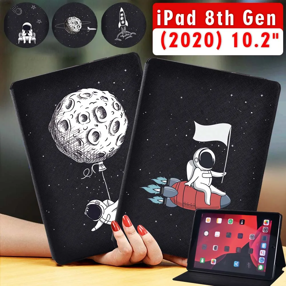 

Tablet Case for Apple Ipad 8 2020 8th Generation 10.2 Inch Anti -scratch Lightweight Foldable Tablet Protective Case Shell