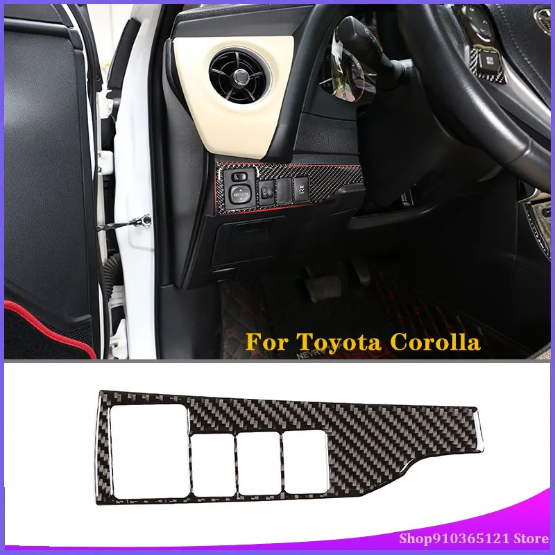 

Car Headlight Switch Panel Frame For 2014-2018 Toyota Corolla Carbon Fiber Material (Soft) Car Interior Accessories 1 Piece Set