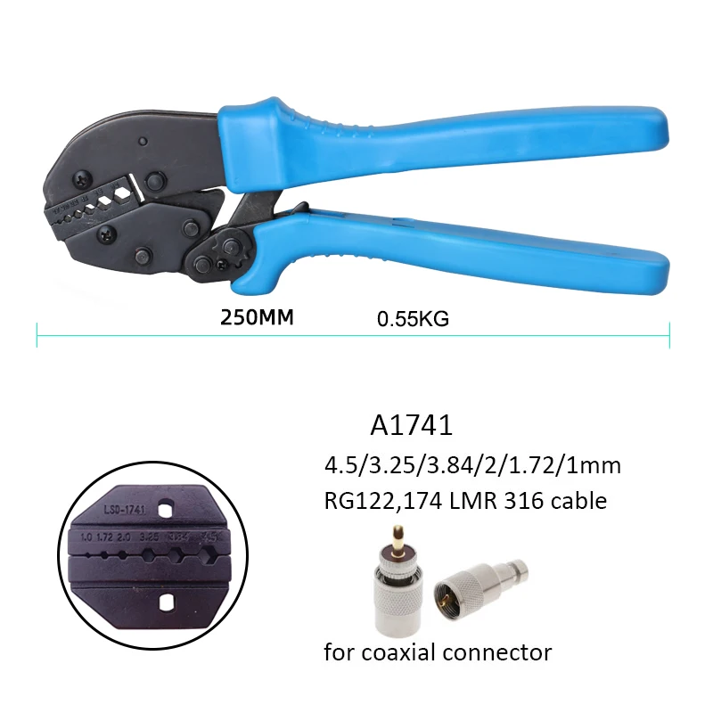 RG62 RG58 RG6 RG59 coaxial cable crimping tool crimp BNC SMA connectors high quality AP crimper