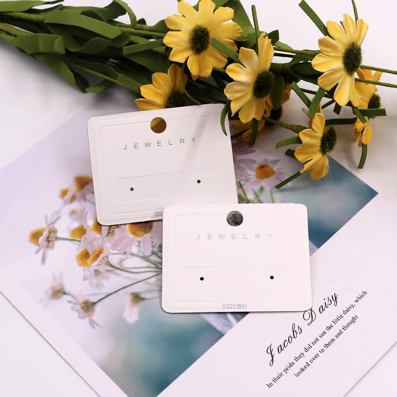 6*4.5cm Plastic Earring Cards Jewelry Accessory Hanger Cardboard 100PCS Jewelry Display Packaging Card