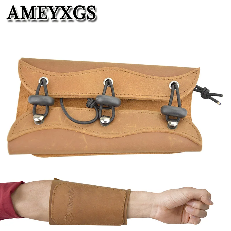 Archery Leather Arm Guard  Left And Right Hand Protection Safe Holder Target Hunting Shooting Recurve Compound Bow Accessroies