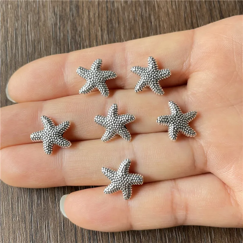 15pcs charm starfish star bracelet necklace material accessories for jewelry making DIY handmade connector beads