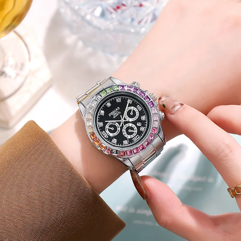 2021 Rhinestone Women Quartz Watch Luxury Brand Top Quality Waterproof Relogio Feminino  reloj mujer acero inoxidable lady watch