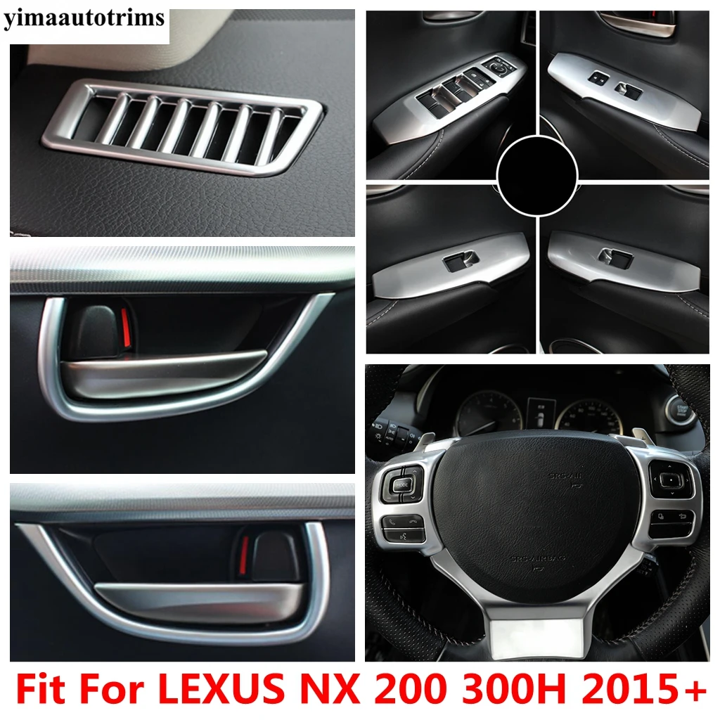 Steering Wheel Gear Air AC Vent Outlet Handle Bowl Window Lift Cover Trim For LEXUS NX 200 300H 2015 - 2020 Matte Accessories