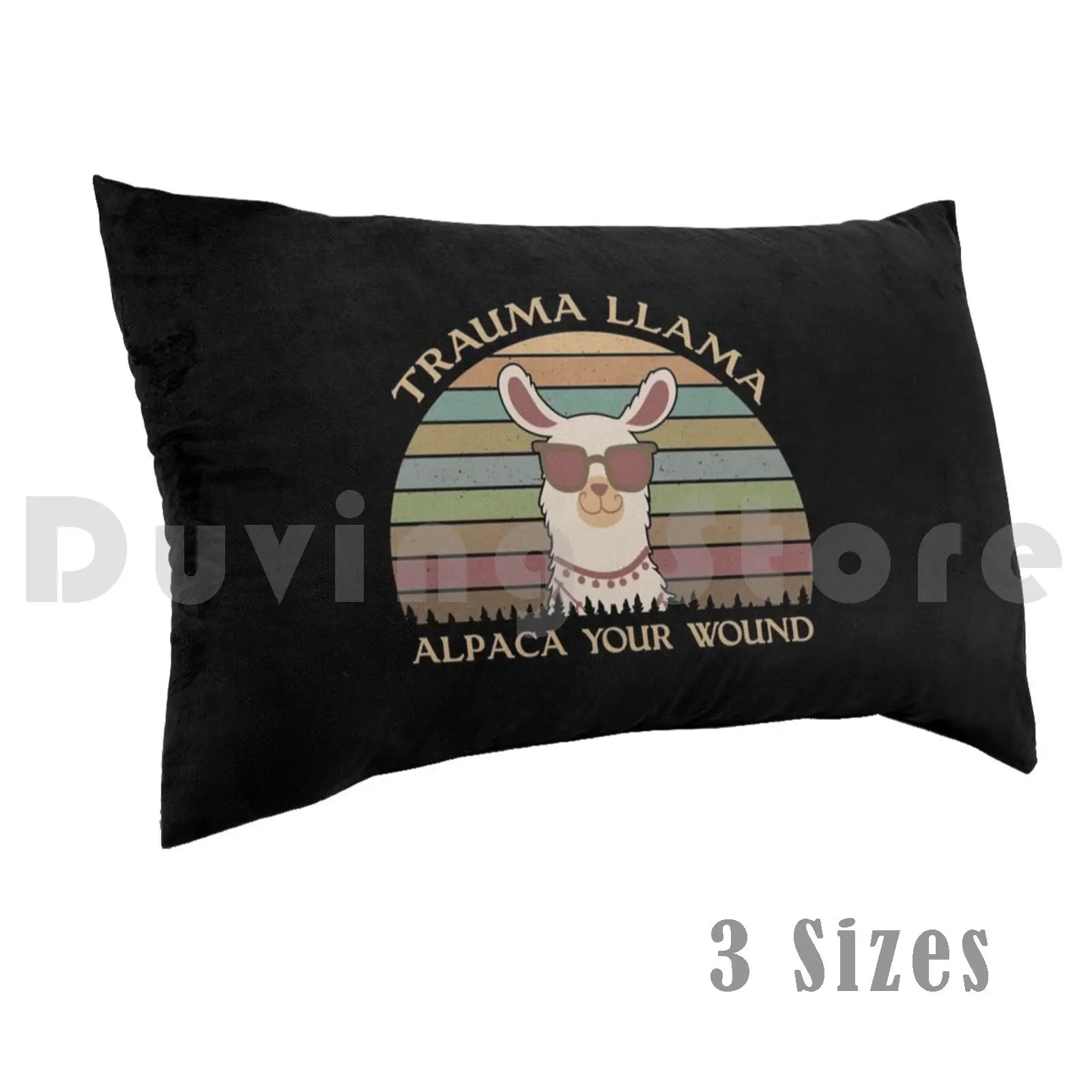 Trauma Llama Alpaca Your Wound Pillow Case Printed 35x50 Vintage Llama Llama Lovers Llama Design Llama