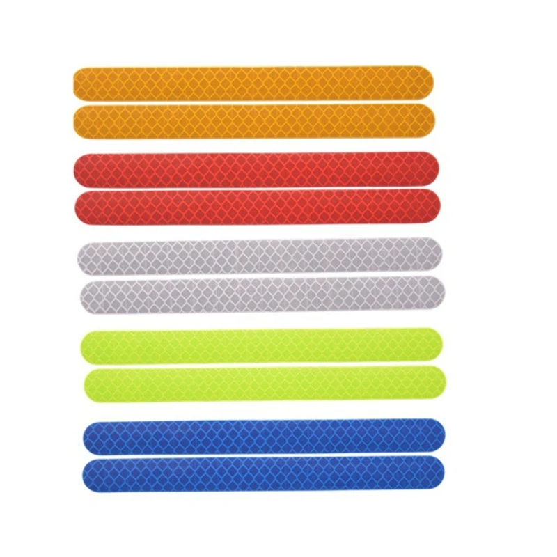 2Pcs/Set Car Reflector Stickers Multi-Colored Automobiles Rearview Mirror Reflective Strip for Auto Exterior Protect Accessories